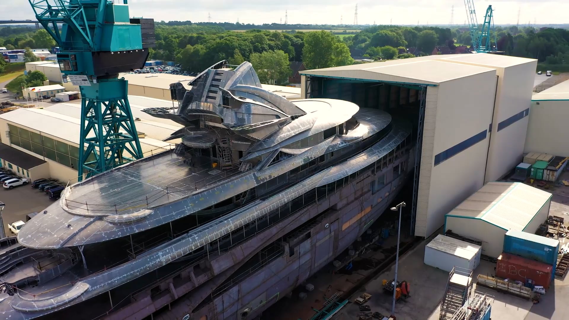 Lürssen's 122m superyacht Project JAG technically launched - SUPERYACHT TV